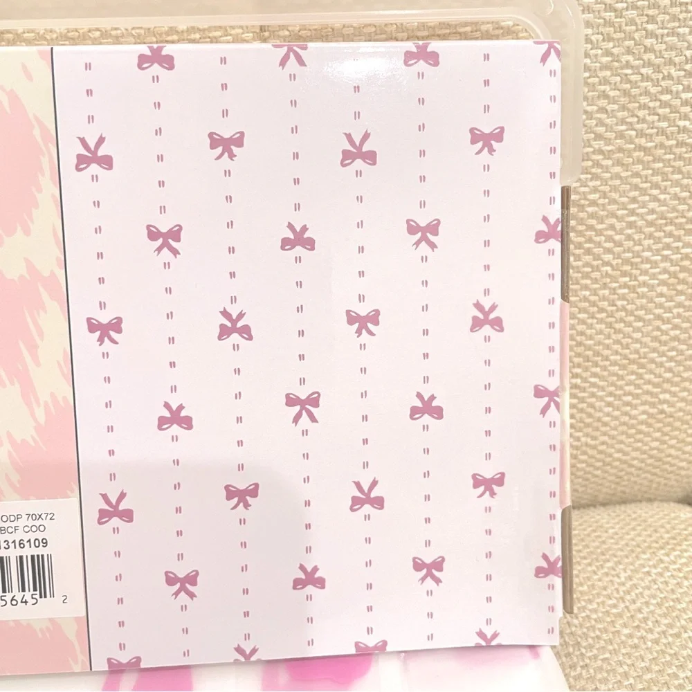NEW Betsey Johnson Pink Ribbon Pinstripe‎ PEVA Shower Curtain Liner 70x72
